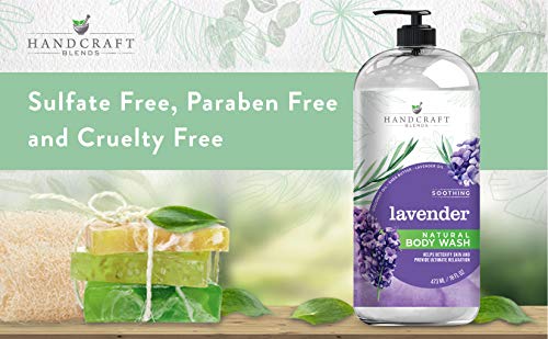 Handcraft Lavender Body Wash 16 Oz - Moisturizing Acne Body Wash To Brighten & Clear Skin - Body Wash For Women & Men #TOP4