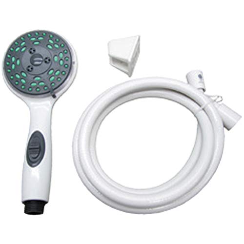 Image of Empire Faucets CRD-DX-APS80W 5-Function Massaging Shower Kit with 60 inch Hose, Pressure Assist and Water Saving Feature - White