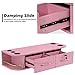 BarberPub Beauty Locking Wall Mount Styling Station, Barber Salon Station with Hair Dryer Holders, Spa Storage Floating Equipment with 2 Drawers 5012 (Pink)