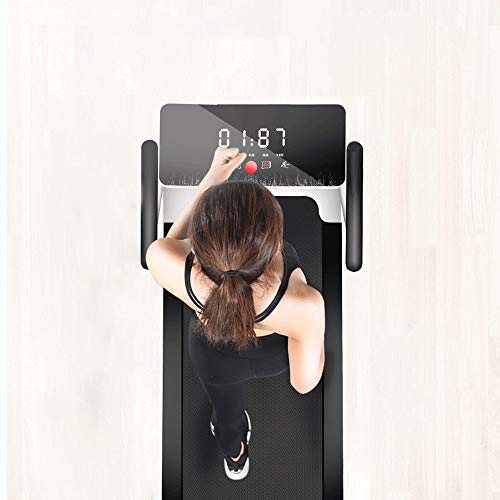 Image of Folding Household Gym Treadmill Running Machine with LED Display Safe Bar Motorized Treadmill Portable Electric Treadmill