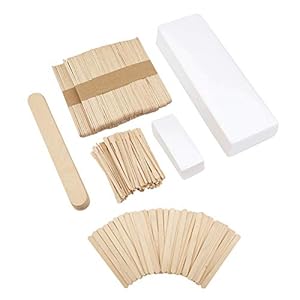 Yuccer 400 piezas Bandas Cera Depilatoria No Tejido Barras de Cera Caliente Bandas Papel Depilacion para Facial Cuerpo…