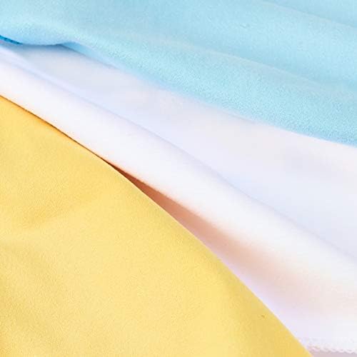 Amazon Basics Blue, Yellow and White Suede Cleaning Cloth, 24-Pack