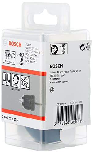 Portabrocas Bosch 2608572075 de sujecion rapida 1 a 10 mm con insercion hexagonal de 1/4 3
