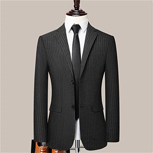 Suit Jacket + Trousers Men's Business Plaid Korean Solid Colour Stripes British Formal Two-Piece Suit2