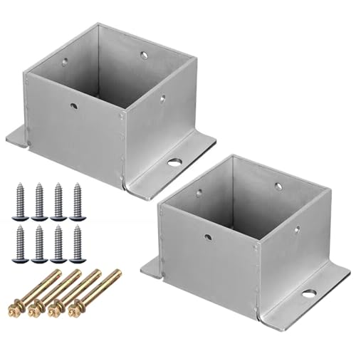 Anclajes de postes para pérgola exterior en terrazas de madera y hormigón 2
