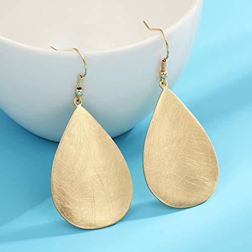 Birstone Handmade Teardrop Earrings With Brushed Finished Dangle Earrings Princess Jasmine Halloween Costume Earrings #TOP4