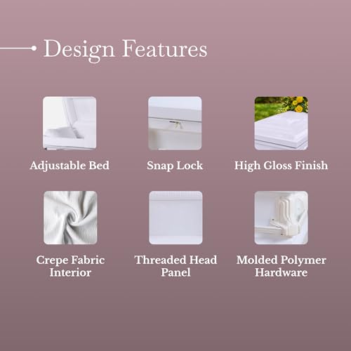 image for Titan Casket Andover Series Steel Funeral Casket for Humans (Orchid) H