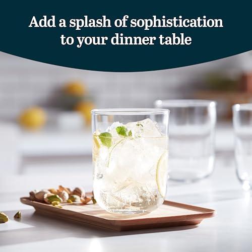 Image of Libbey Polaris Rocks Glasses Set, Sophisticated Glassware Drinking Glasses Set of 8, Dishwasher Safe Glasses for Birthdays, Weddings, Anniversaries