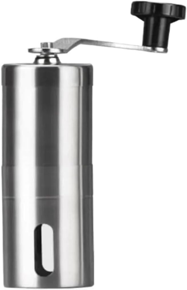 Manual Coffee Bean Grinder Stainless Steel Hand Coffee Ceramic Burr French Press(L 18cm)