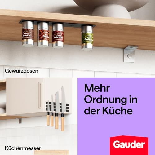 GAUDER Magnetband selbstklebend mit 3M-Kleber - Stark haftender Magnetstreifen zuschneidbar - Magnetklebeband mit hoher Magnetkraft & zuverlässiger 3M-Klebeschicht (3 m x 15 mm)