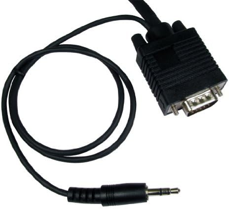 World of Data 2m SVGA Cable with Built In Audio - 100% Copper Wire - Multi Shielded - 60cm 3.5mm Cable for easy reach to audio ports - High Grade Cable built to last
