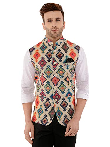 Men's Synthetic Nehru Jacket Waist Coat