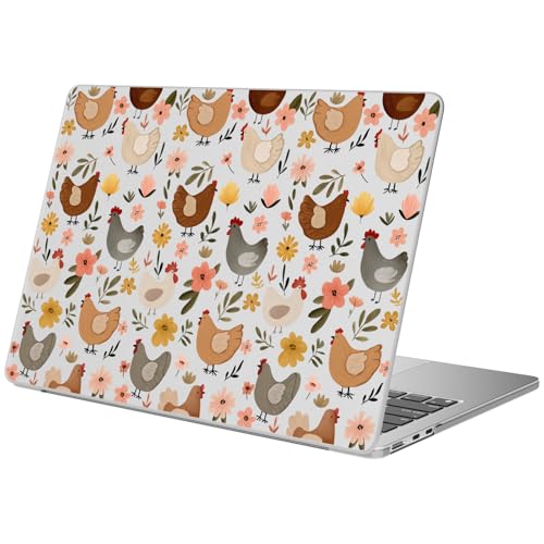 Carcasa rígida MacBook Air 13.6 mate antiarañazos con diseño de flor compatible con M5 M3 A3240
