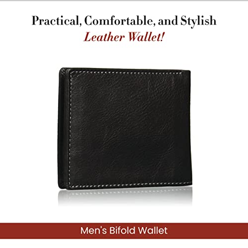 Style N Craft Men's Bifold Wallet, Black, Dimensions (Closed) : 4-1/2"W X 3-1/2"H X 3/8" D2