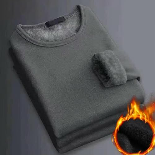 Men Thermal Underwear Tops Fleece Thickened T-Shirt Slim Bottom Clothes Autumn Winter Thermo Pullover Long Sleeve Base3