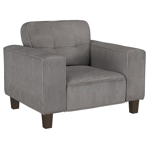 Sillón con tapizado suave y línea moderna gris