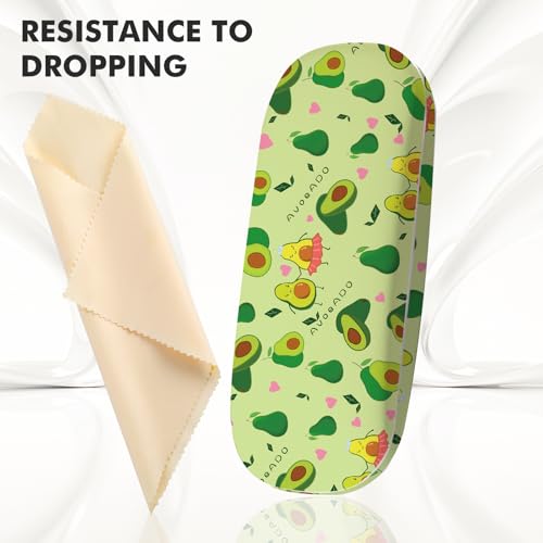 Image of Glasses Case Hard Shell,Portable Protective Eyeglasses Case, Eyeglass Holder Box with Cleaning Cloth, for men women