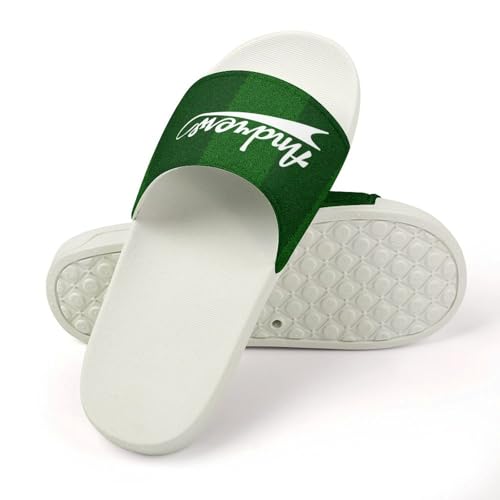 Custom Sports Slides Personalized Slippers - Baseball Sandals Quick Drying Softball Slippers Indoor Outdoor,Gifts for Men Youth Boy (White,Style 27)4