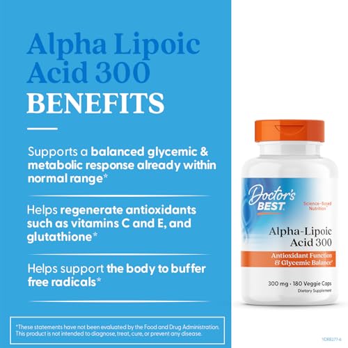Image of Doctor's Best, Best Alpha-Lipoic Acid, 300 mg, 180 Veggie Caps