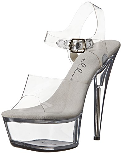 Ellie Shoes Women's 609-brook, Clear, 6 M US