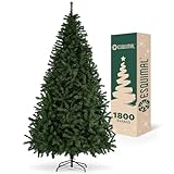 ESQUIMAL Árbol de Navidad Pino Navideño Artificial Ramas Frondosas de PVC (Verde Olivo, 2.20 m)