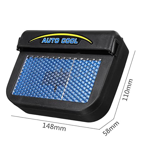 DEALPEAK Solar Power Car Air Vent Cooling Fan Window Fan Auto Ventilator Cooler Air Vehicle Radiator Vent with Rubber Stripping