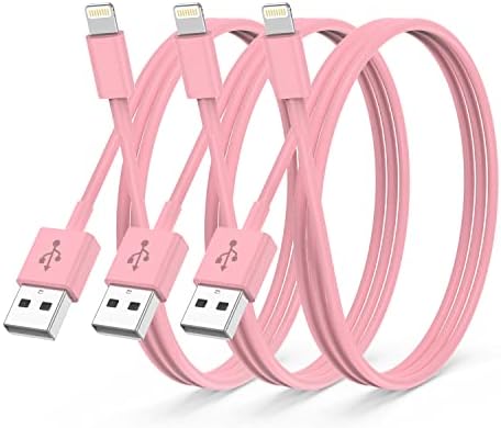 3Pack Apple MFi Certified iPhone Charger 1M,iPhone Lightning to USB A Cable 1 Meters,Fast Charging Cable Lead for iPhone 12 SE 2020 11 Xs Max XR X 8 Plus 7 Plus 6 Plus 5s SE iPad Pro (1M, White, 3)