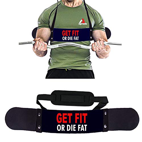 Aprodo Arm Blaster – Heavy Duty Biceps Isolator for Bodybuilding, Weightlifting, Gym, Exercise, Workout – Bicep Arm Trainer, (Black)