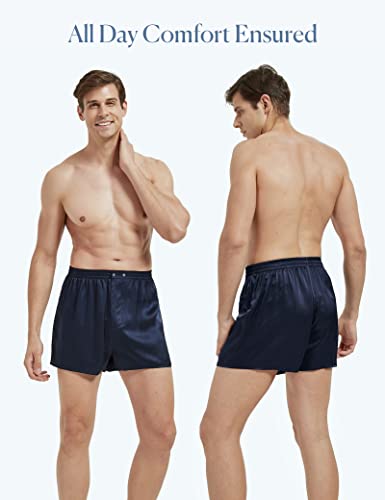 Mommesilk Men Silk Boxer 100 Silk Pajama Shorts for Sleeping Real Mulberry Silk Sleep Pants Soft Mens Royal Silk Underwear4