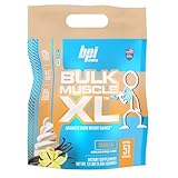 BPI Sports Bulk Muscle XL - Advanced Mass Weight Gainer for Serious Muscle Building & Recovery, 25g Protein & 497 Calories Per Serving - Chocolate, 13lb Bag (13lb, Vanilla)