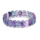 Keleny Gemas semipreciosas piedras preciosas 14 mm facetadas ovaladas cuentas de cristal elástico brazalete de 17 cm 7.5 inch