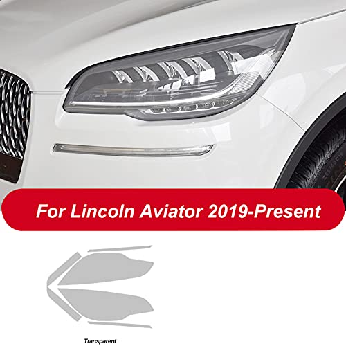 CGFZNUB Auto Koplamp Beschermfolie Vinyl Restauratie Transparant Zwart TPU Sticker (Voor Lincoln Aviator 2019 2020… - Image 3