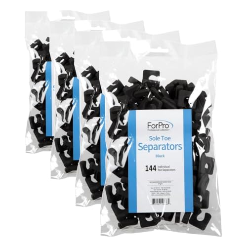 Image of ForPro Sole Toe Separator - Black Luxurious Foam Separators - Individual Toe Separators for Pedicures a€ inch (Pack of 576)
