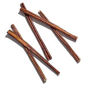 Jackpup 12 bully sticks dog chews | odor free bully sticks | single ingredient all natural pizzle sticks for dogs 8oz 56 sticks   cucciolini doodles