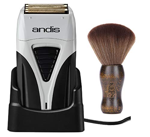 Andis Professional Cordless Profoil Lithium Plus Titanium Foil Shaver (17200) - Bundled with KEPSE Neck Duster
