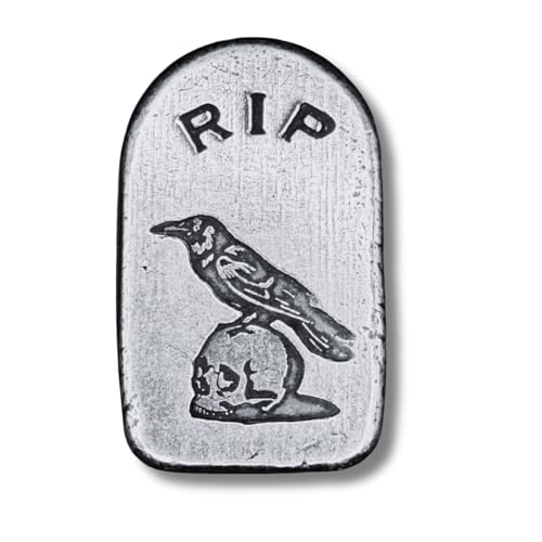 Monarch Art Bar Limited Edition Skull and Raven Tombstone Collectible