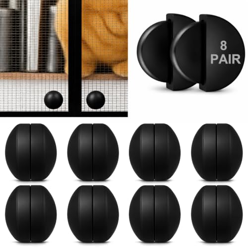 16 Pcs Magnetic Screen Door Weights, Silicone Wrapped Magnets,Black