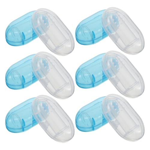 SOPOTUTU 10 Piezas Cepillo Dientes Niña de Silicona Suave con Funda Transparente Cuidado Bucal Infantil con Diseño de Manga para Dedo Limpieza Oral Segura para Recién Nacidos y