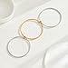 HANRESHE 7.5 Inch Mixed Metal Bracelet Stack Two Tone Bracelets for Women Silver and 14K Gold Plated Interlocked Stackable Bangle Set Stainless Steel Non Tarnish Bangle