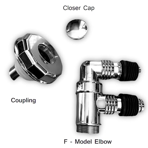 Rasdion Bathroom Floor Drain Connector Assembly Drainer for Washing Machine Outlet Pipe Connector - Plastic, 16H x 9W (F-Model, with Coupling)
