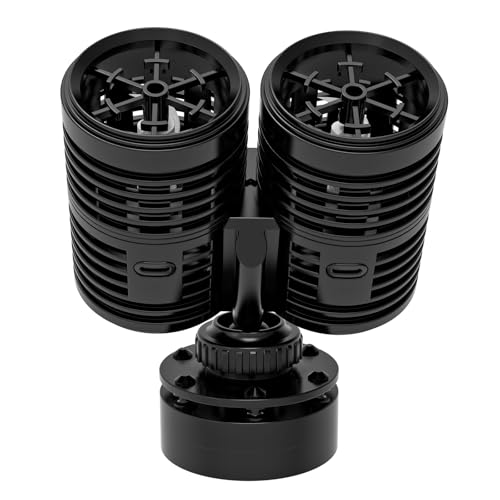 hygger 2114GPH Aquarium Wave Maker Submersible Circulation Pump with Magnetic Mount for 60-150 Gallon Fish Tanks Dual Powerhead for Freshwater & Saltwater