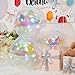 12Pcs Iridescent Round Foil Balloons, 22