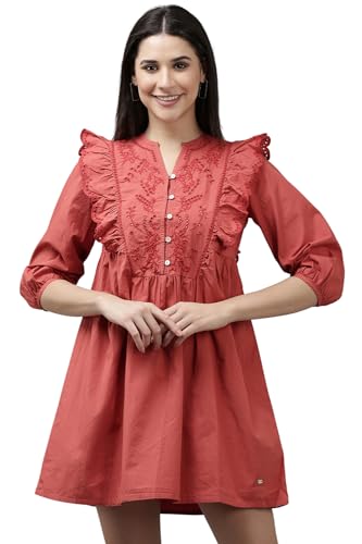 Image of Van Heusen Women's Cotton A-Line Mid-Thigh Length Dress