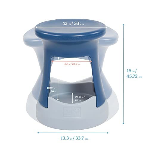 Image of ECR4Kids Active Storage Wobble Stool, 18in Seat Height, Childrens Furniture, Navy /Light Grey