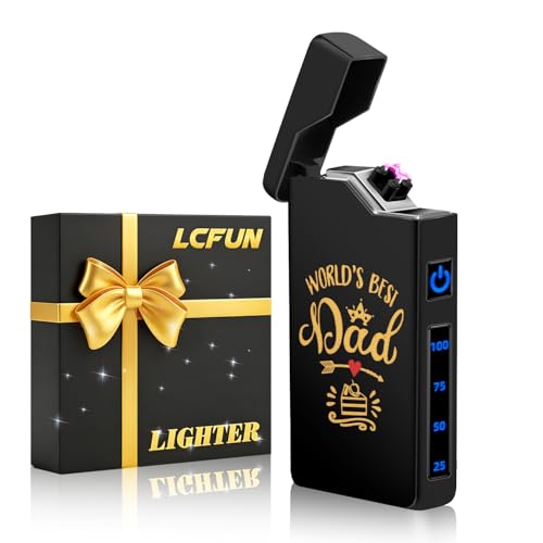 Dad Birthday Gifts Electric Arc Plasma Lighter USB C Rechargeable Cool Windproof Flameless Lighter Electronic Dad Lighter