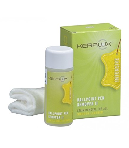 Pen Stain Leather Cleaner Keralux Ballpoint Pen Remover | Remove Ball Point Pen / Lipstick Dirt from Pigmented Leather
