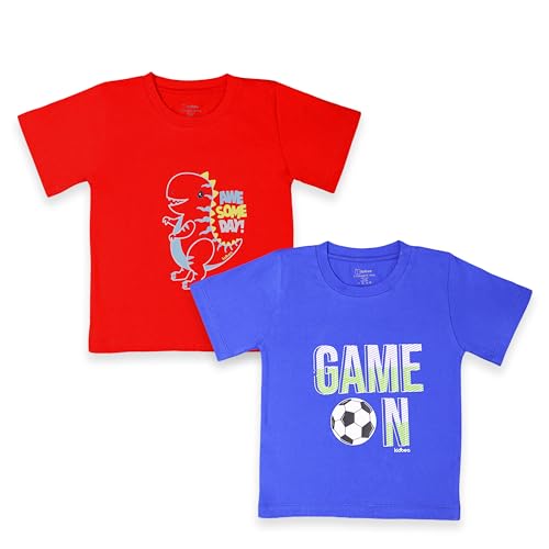 Image of Kidbea Baby Boys 100% Bamboo Soft Cotton Half Sleeve T-Shirt Multicolor