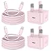 KTDRJN for iPhone Charger, 2Pack 20W Fast pple Charger 2M 3.0A iPhone charger fast charge with USB C To Lightning Cable for iPhone 14 13 12 11 Pro Max XS XR X 8 7 6 Plus 5, iPad and iPod-Pink
