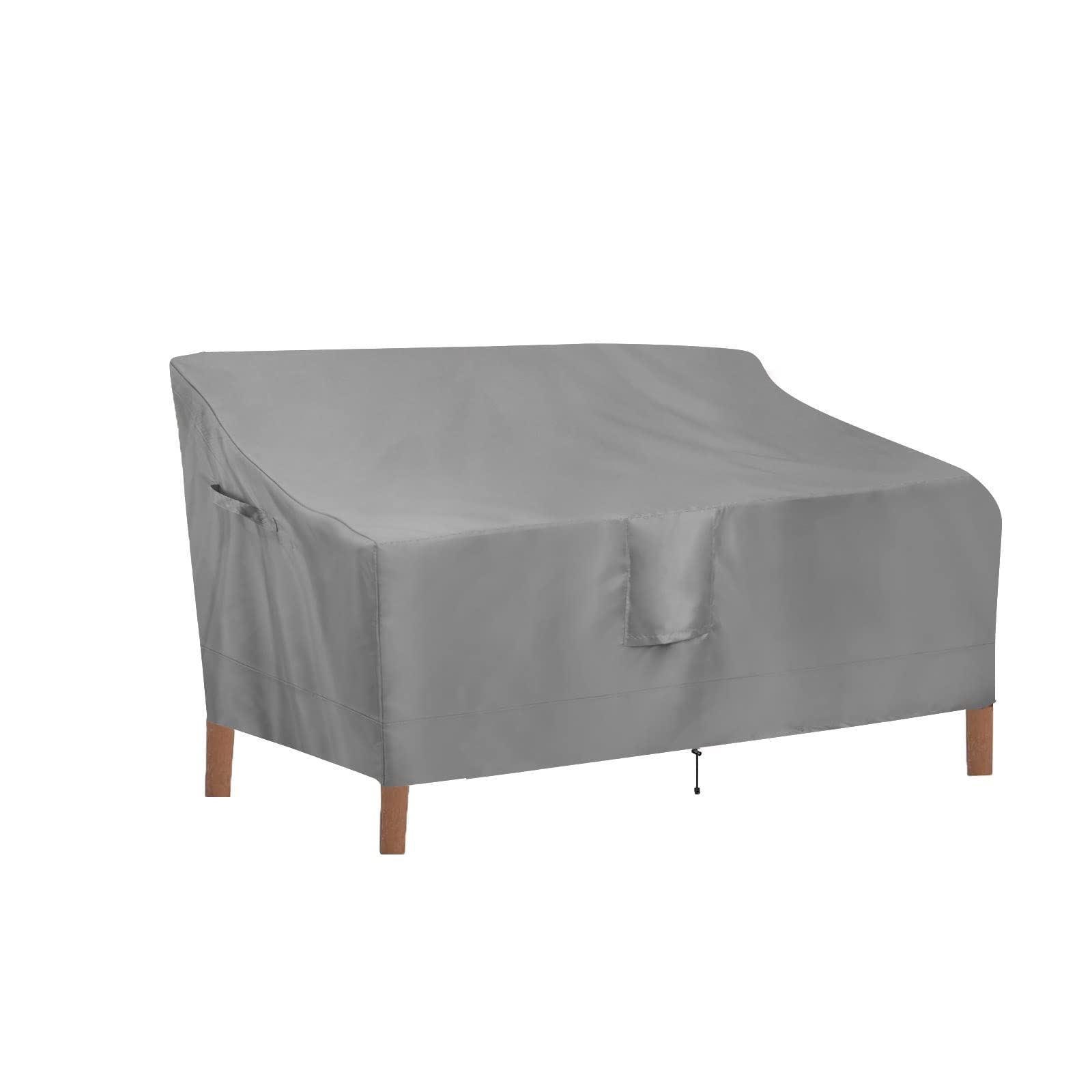 OutdoorLines Wasserdichte Terrassen-Couch-Abdeckung – UV-beständig, 147x82x78 Cm, Mit Kordelzug & Schnallen, Kamelfarben