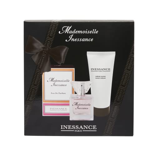 Corine de Farme - Coffret Mademoiselle Inessance - Coffret Cadeau pour Femme - Eau de Parfum 50 ml et Crème Mains 100 ml - Parfum Floral et Lumineuse